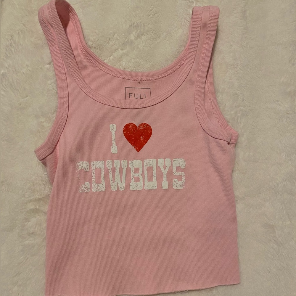 i ❤️ cowboys cropped tank!
